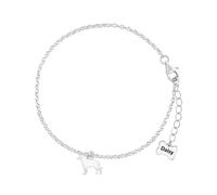 Mylee London Smooth Collie Silhouette Silver Chain Bracelet - Personalised - No
