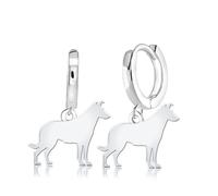 Mylee London Smooth Collie Silhouette Silver Earrings - Yes - Huggie Hoop