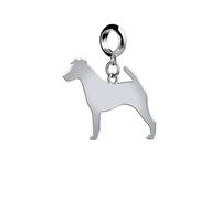 Mylee London Smooth Fox Terrier Silhouette Silver Charm - Slider Charm - No
