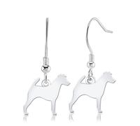 Mylee London Smooth Fox Terrier Silhouette Silver Earrings - Yes - Hook