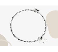 Mylee London Staffordshire Bull Terrier Silhouette Silver Ball Bead Bracelet - Personalised - Yes - XL - 21cm