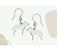 Mylee London Staffordshire Bull Terrier Silhouette Silver Earrings - Yes - Hook