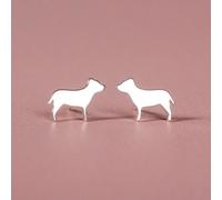 Mylee London Staffordshire Bull Terrier Silver Stud Earrings - No