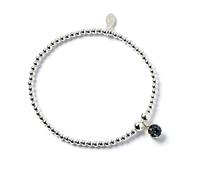 Mylee London Sterling Silver Black Crystal Bracelet - Child - Yes