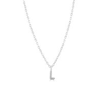 Mylee London Sterling Silver Crystal Initial Necklace - No - L