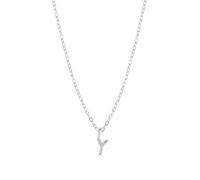 Mylee London Sterling Silver Crystal Initial Necklace - No - Y