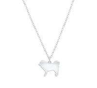 Mylee London Tibetan Mastiff Silhouette Silver Necklace - Personalised - Yes