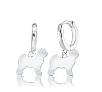 Mylee London Tibetan Terrier Silhouette Silver Earrings - No - Huggie Hoop