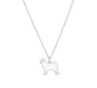 Mylee London Tibetan Terrier Silhouette Silver Necklace - Personalised - No