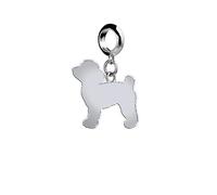 Mylee London Toy Poodle Silhouette Silver Charm - Yes - Slider Charm