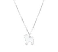 Mylee London Toy Poodle Silhouette Silver Necklace - Personalised - No