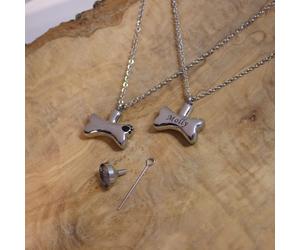 Mylee London Urn Necklace for Pet Cremation Ashes - Personalised - No - Bone Pendant