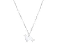 Mylee London Welsh Springer Spaniel Silhouette Silver Necklace - Personalised - Yes