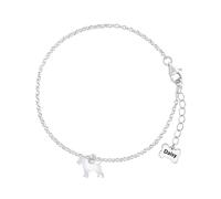 Mylee London Welsh Terrier Silhouette Silver Chain Bracelet - Personalised - Yes