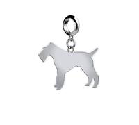 Mylee London Wire Fox Terrier Silhouette Silver Charm - Slider Charm - No