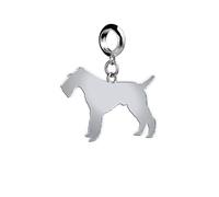 Mylee London Wire Fox Terrier Silhouette Silver Charm - Slider Charm - Yes