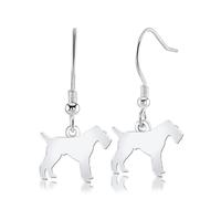 Mylee London Wire Fox Terrier Silhouette Silver Earrings - No - Hook