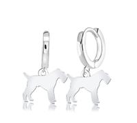 Mylee London Wire Fox Terrier Silhouette Silver Earrings - No - Huggie Hoop
