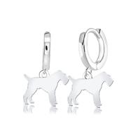 Mylee London Wire Fox Terrier Silhouette Silver Earrings - Yes - Huggie Hoop