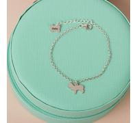 Mylee London Yorkshire Terrier Silhouette Chain Bracelet - Personalised - Sterling Silver - No
