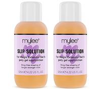 Mylee Polymer Gel Slip Solution 125ml - Polymer Gel Builder, UV/LED Nail Tips & Extensions, Liquid Solution (2 Bottles)