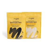 Mylee Professional Hard Wax Beads 1Kg (2x500g), Stripless Depilatory Waxing Pellets Solid Film Beans No Strip Needed, Painless Gentle Hair Removal of Full Body, Face & Bikini Line (Both Wax Pouches)