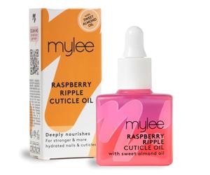 Mylee Raspberry Ripple Cuticle Oil 10ml - Nourishing Bi-Phase Formula with Sweet Almond, Macadamia & Jojoba Oils - Hydrates & Restores Nails - Vegan & Cruelty-Free