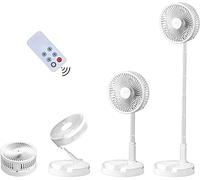 Mylego Table Fan, Foldable Desk Fan, Multifunctional, 7200mAh Large Rechargeable Battery, Adjustable Outdoor Floor Fans, USB Fans, 4 Speed Natural Wind & Very Quiet For Bedroom Camping Office