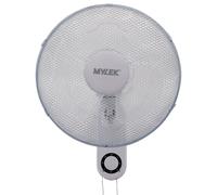 Mylek 16" Oscillating Wall Mounted Fan 3 Speed 45W Pull Cord