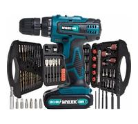 MYLEK 18V Cordless Drill Driver Li-Ion 2 Speed And 131 Piece Accessory Set