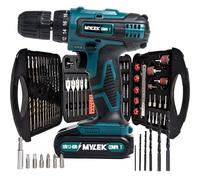 MYLEK 18V Cordless Drill Li-ion Electric Driver Set Also With 131 DIY Accessory Set