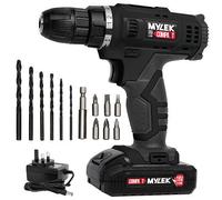 Mylek 18V Cordless Li-ion Drill And 13 Piece Accessory Set