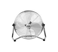 MYLEK 20" Chrome High Velocity Air Circulator Industrial Floor Standing Fan in Metallic Silver MYLEK Metallic Silver