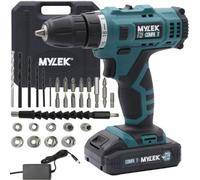 Mylek 21V Cordless Drill Electric Li-Ion Screwdriver Set, 2 Speed, Fast Charge, Variable Speed