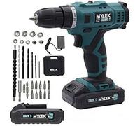 Mylek 21V Cordless Drill With Two Li-Ion Batteries And 29 Piece Accessory Set
