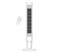MYLEK 34.4 Tower Fan with Remote Oscillating 4 Speeds Digital Display in White MYLEK White
