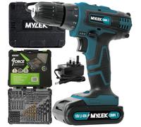 MYLEK BMC Cordless Drill with MYLEK 4ORCE 50 Piece Accessory Kit