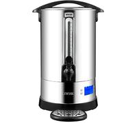 MYLEK Catering Urn, 16L Hot Water Boiler Dispenser, Commercial Digital Urn Kettle, Brews and Mulled Wine Heater - Energy Efficient, Stainless Steel, 60-100°C Thermostat, Cafe, Office, Home, 16 Litre