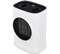 MYLEK Ceramic PTC Fan Heater 2 Heat Settings & Adjustable Thermostat 1.8kW in White MYLEK White