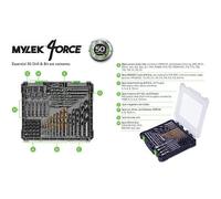 Mylek Cordless Drill 20V Brushless Driver Impact Hammer Action Combi Set with 50 Piece Accessory Set