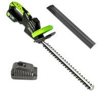 MYLEK Cordless Hedge Trimmer 20V Cutting Length 51cm Lithium-Ion Battery in Black MYLEK Black