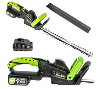 Mylek Cordless Hedge Trimmer 20V Electric Cutter 51Cm Cutting Length Lightweight 4000Mah Lithium-Ion Battery Fast Charge
