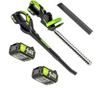 MYLEK Cordless Leaf Blower & Hedge Trimmer with 2 x 20V Li-ion 4000mAh Batterys and Fast Charger