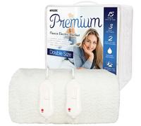 Mylek Electric Blanket Double Bed Premium Fleece Underblanket Dual Control With Elasticated Skirt