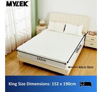 Mylek Electric Blanket King Size Bed Premium Fleece Underblanket Dual Control with Elasticated Skirt
