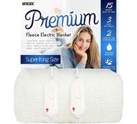 Mylek Electric Blanket Super King Size Bed Premium Fleece Underblanket Dual Control with Elasticated Skirt
