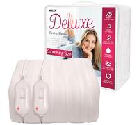 MYLEK Electric Blanket Superking Bed Fitted Heated Mattress Cover Dual Control with Elasticated Skirt, Size 203 x 182cm x 40cm, Overheat Protection, Fast Heat Up, Machine Washable (Super King)