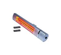 MYLEK Electric Patio Heater Outdoor IP65 Wall Mounted Remote Control 2kW in Metallic Silver MYLEK Metallic Silver