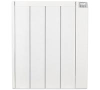Mylek Electric Radiator Panel Heater Ceramic White Eco 1000W Bathroom Safe Wall Mounted Or Free Standing With Timer Thermostat