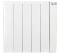MYLEK Electric Radiator Panel Heater Ceramic White Eco 1500W Bathroom Safe Wall Mounted Or Free Standing With Timer Thermostat